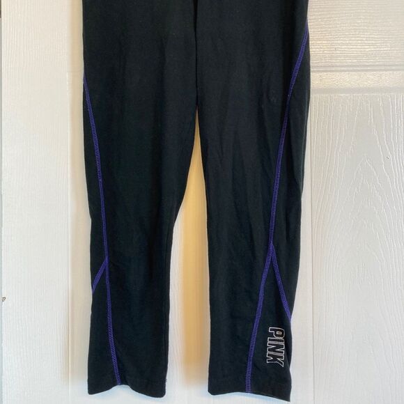 Victoria Secret Pink Capri Leggings‎ Size XS Black - Picture 1 of 11
